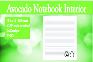 College Ruled Notebook Interior Avocado: Streamlining KDP Low Content Workflows