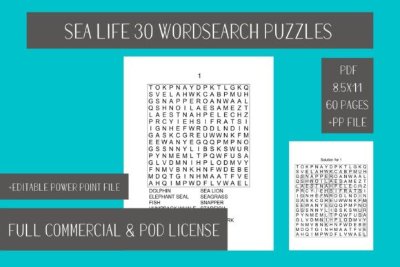 Evaluating Sea Life Word Search 30 Pages Solutions for Educational and Commercial Use