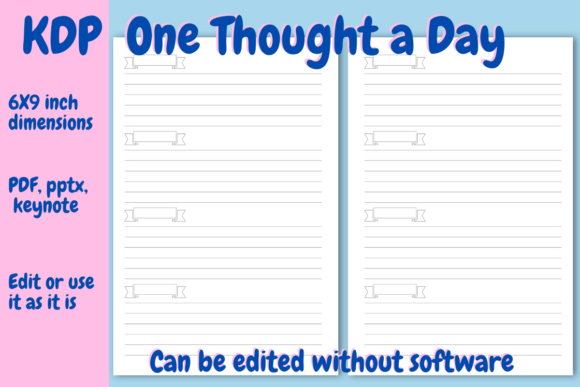 Evaluating the One Thought Line a Day Journal for KDP