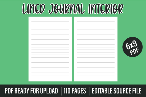 KDP Lined Journal Notebook Interior: Ready to Publish