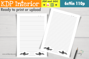 Ladybug Lined Journal Printable Interior for KDP