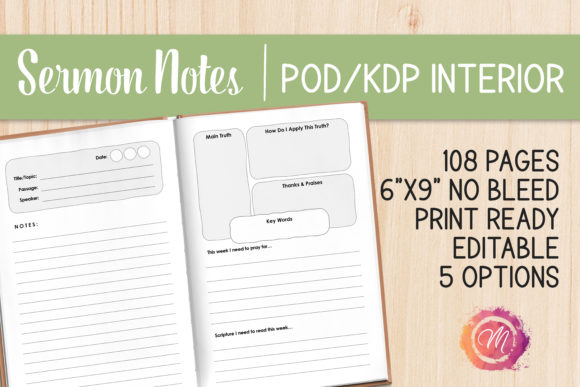 Sermon Notes KDP Interior with Options: A Flexible Solution for Faith-Based Journals