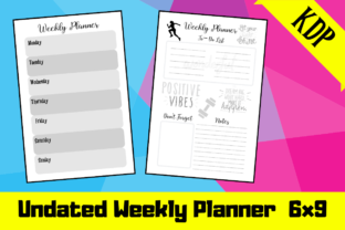 Undated Weekly Planner KDP Planner for Publishers