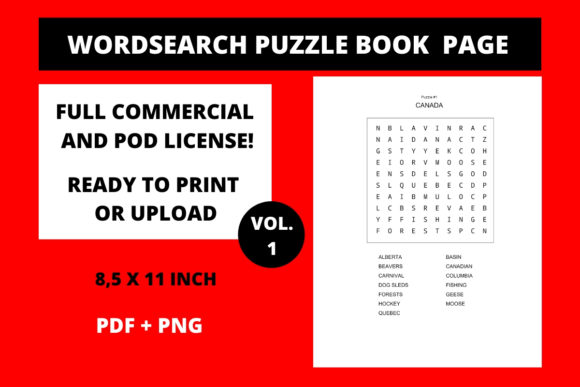 Wordsearch Puzzle Printable Page Canada: A Versatile Resource